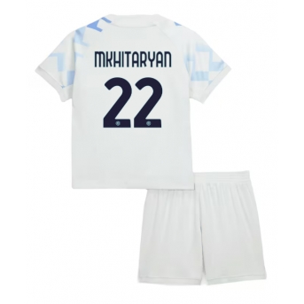 Billige Fotballdrakt Inter Milan Henrikh Mkhitaryan #22 Replika Bortedraktsett Barn 2025-26 Kortermet (med bukser)